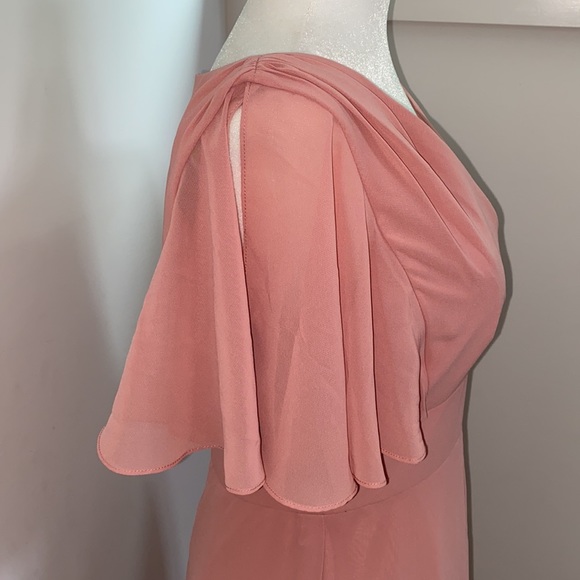 NWOT Social Bridesmaids 8188 Ruffle Sleeve V-neck - Picture 5 of 12